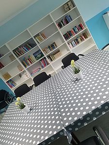ILL SBZ Der blaue Salon Bibliothek